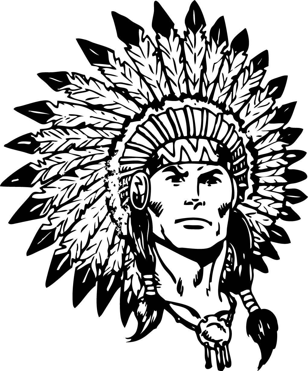 Black and Red Indians Logo - Jim Ned CISD