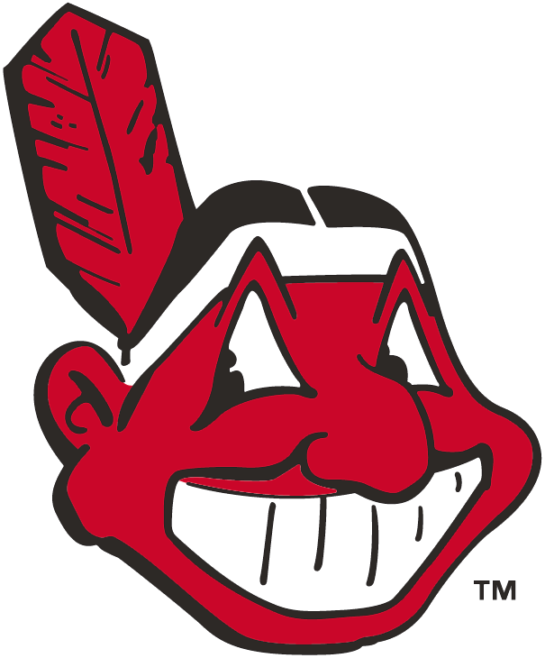 Black and Red Indians Logo - Cleveland Indians Primary Logo (1949) - Chief Wahoo facing to the ...