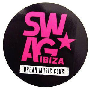Swag Logo - OFFICIAL Swag Ibiza Club Sticker Large Black Logo Dance Music Night ...