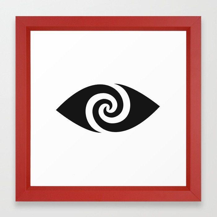 Red Spiral Company Logo - Chaos Company Logo SPIRAL EYE BLACK Framed Art Print by chaoscompany ...