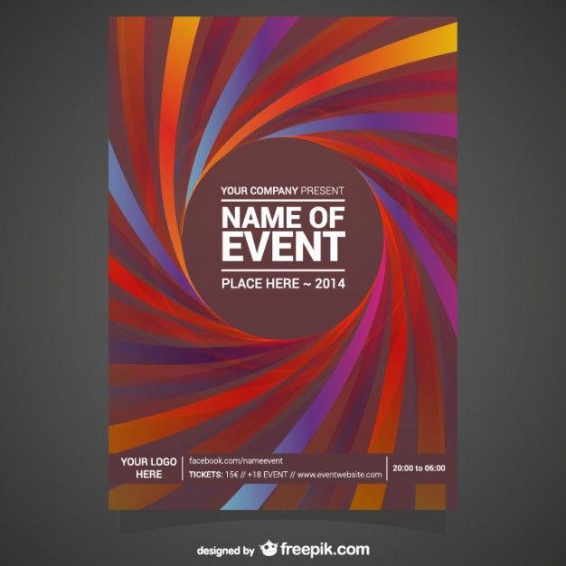 Red Spiral Company Logo - Spiral event poster in red tones Vector | Free Download