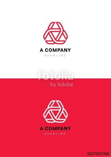Red Spiral Company Logo - Hexagon spiral logo template.