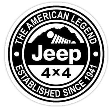 Jeep 4x4 Logo - Jeep Logo' Sticker by corinthiabrooke | Products | Jeep, Jeep ...