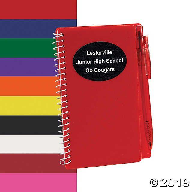 Red Spiral Company Logo - Personalized Spiral Notebooks with Pens