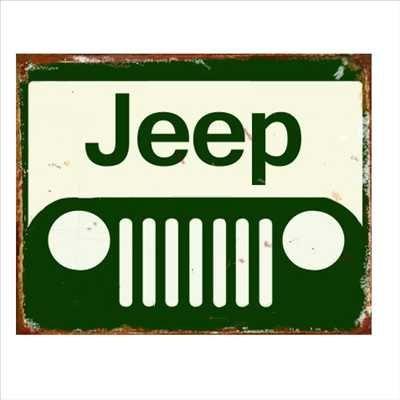 Old Jeep Logo - JEEP TIN SIGN. Mainly Nostalgic. Retro Tin Signs & More