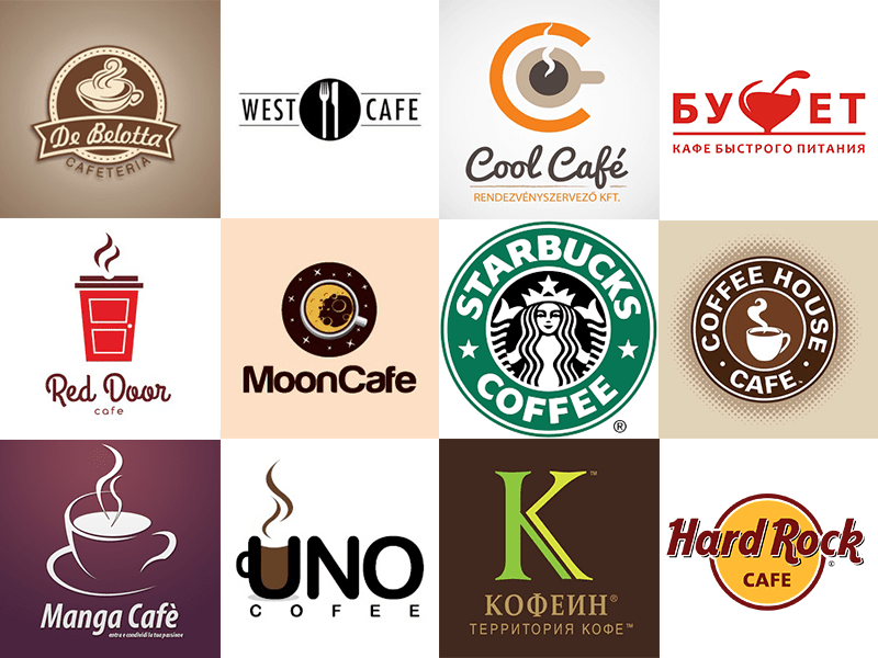 2016 Most Popular Logo - How to Create a Café Logo: Guidelines and Tips | Logo Design Blog ...