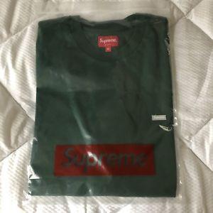Green and Gray Box Logo - Supreme S S Reflective Small Box Logo Dark Green T Shirt Extra Large