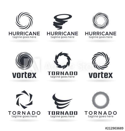 Hurricane Logo - Tornado, vortex, hurricane logo design this stock vector