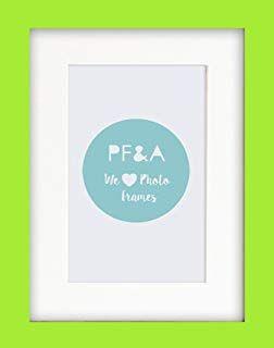 Light Blue Lime Green Logo - Photo Frames And Art 7x5 Light Blue Glossy Photo Frame With Mount