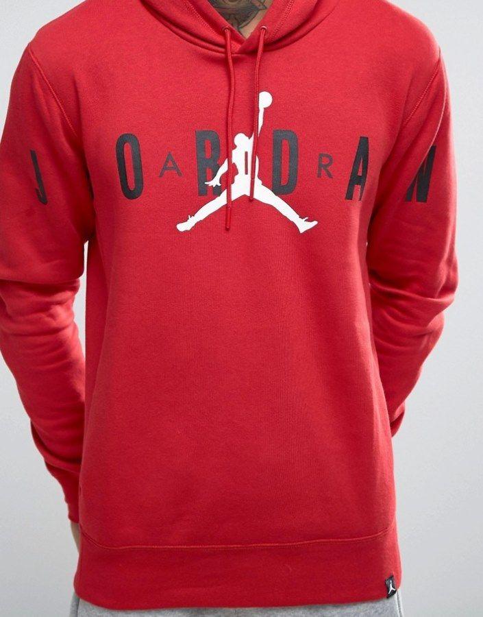 Red Jumpman Logo - Best Selling Jordan Apparel | Nike Jordan Pull Over Hoodie With ...