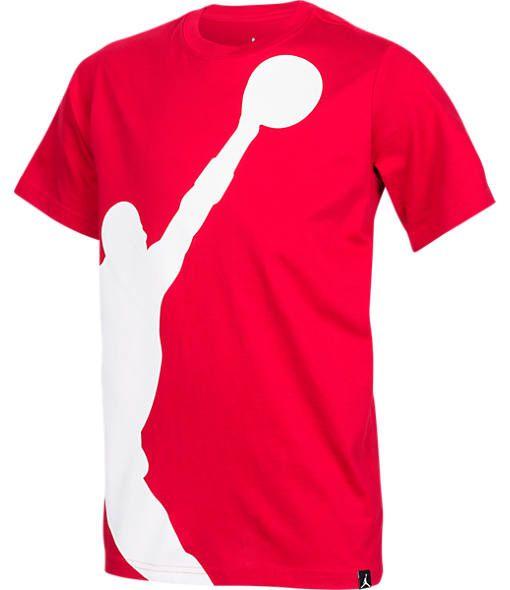 Red Jumpman Logo - jordan shoes online site, NIKE Kids' Jordan Jumpman Logo T-Shirt ...