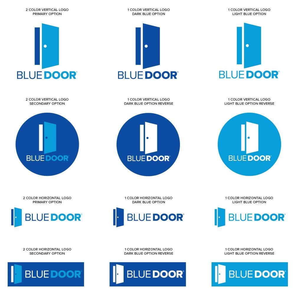Blue and Light Blue Logo - Blue Door Storage