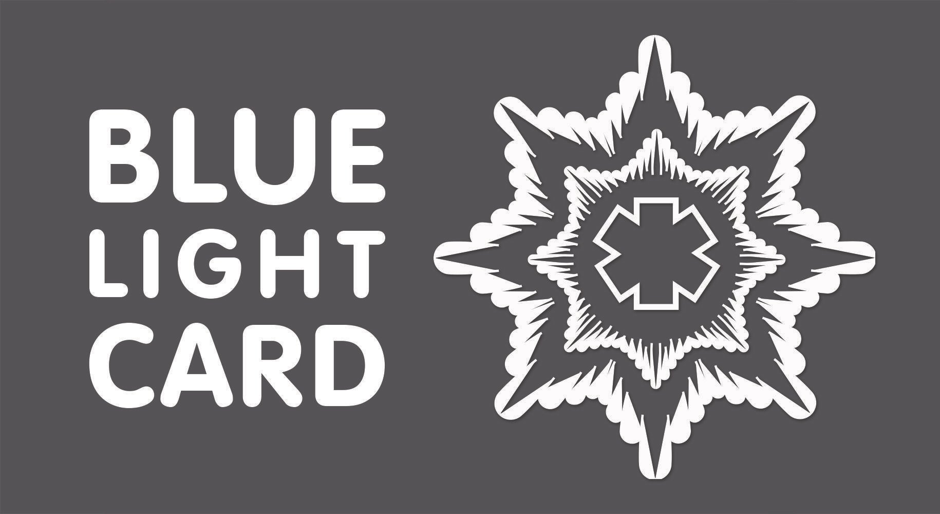 Blue and Light Blue Logo - Blue Light Card