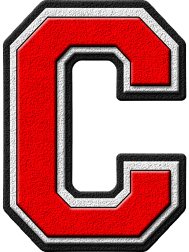 Red and White C Logo - The Carl Albert Titans defeat the Guymon Tigers 56 to 0