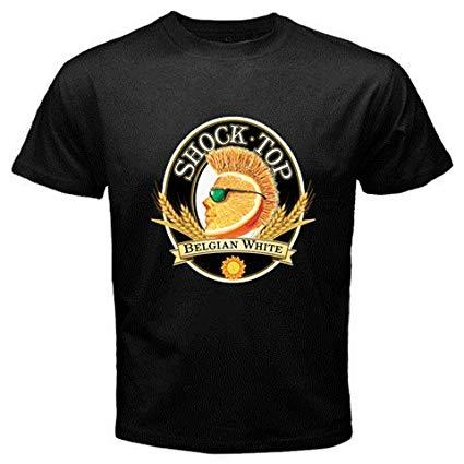 Shock Top Beer Logo - Amazon.com: Shock Top Belgium Beer Logo New Black T-shirt Size 