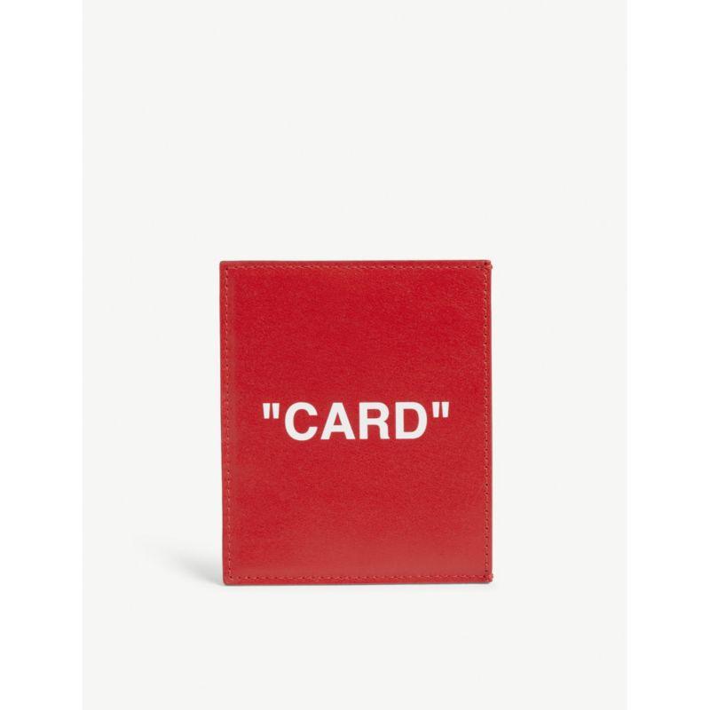 Red and White C Logo - OFF-WHITE C/O VIRGIL ABLOH - Quote leather card holder Red white ...