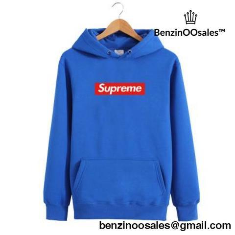 supreme red and blue hoodie
