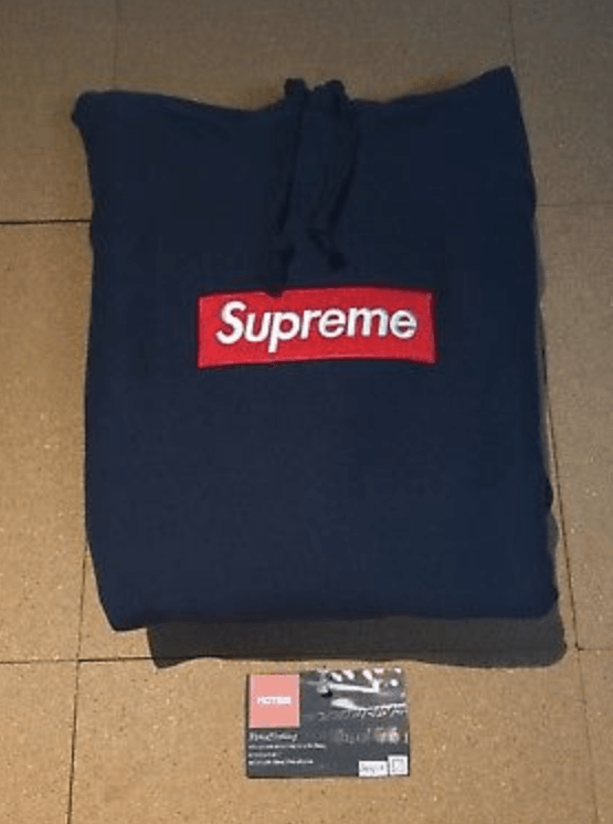 Red Box Blue Box Logo - FOR SALE: Supreme FW16 Navy/Red Box Logo Hoodie | Supreme Items (FOR ...
