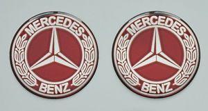 Vintage Mercedes-Benz Logo - 2pcs x MERCEDES BENZ Vintage logo (Dia 50mm). Domed 3D