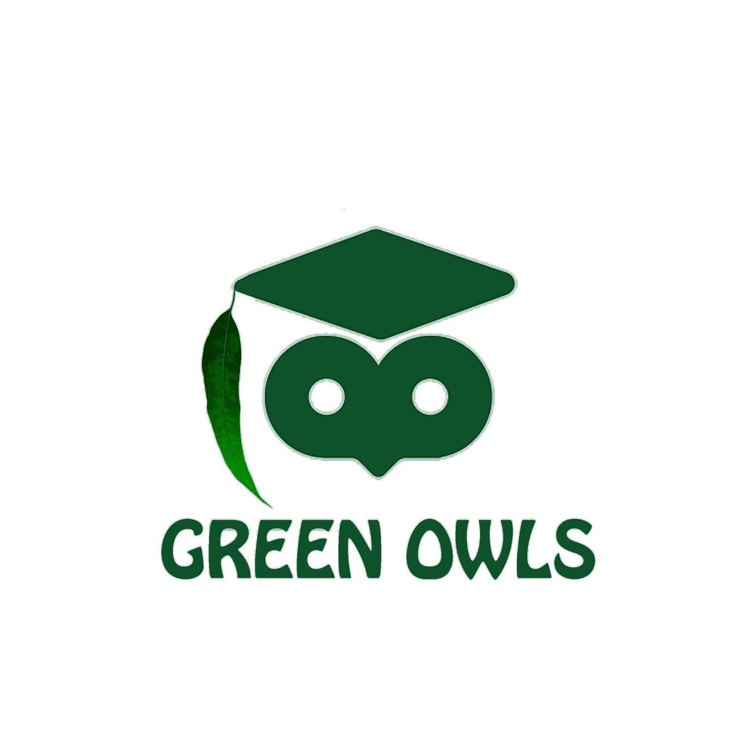 Red and Green Owl Eye Logo - Green Owls