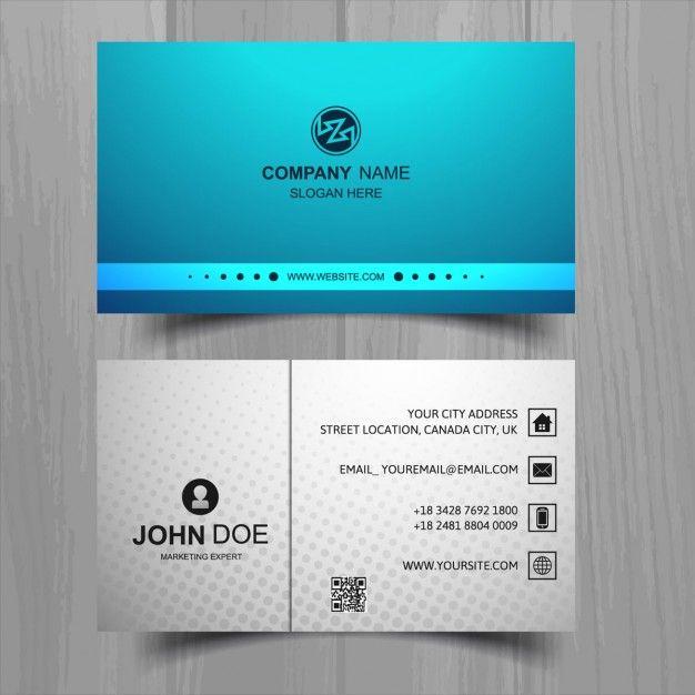 Light Blue Company Logo - Light blue business card Vector | Free Download