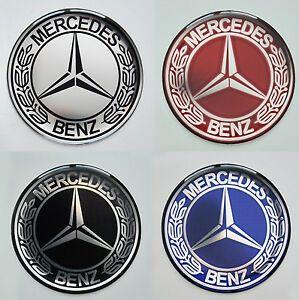 Vintage Mercedes-Benz Logo - Set of 4 colors x MERCEDES BENZ (60mm)Vintage logo.Domed 3D Stickers ...
