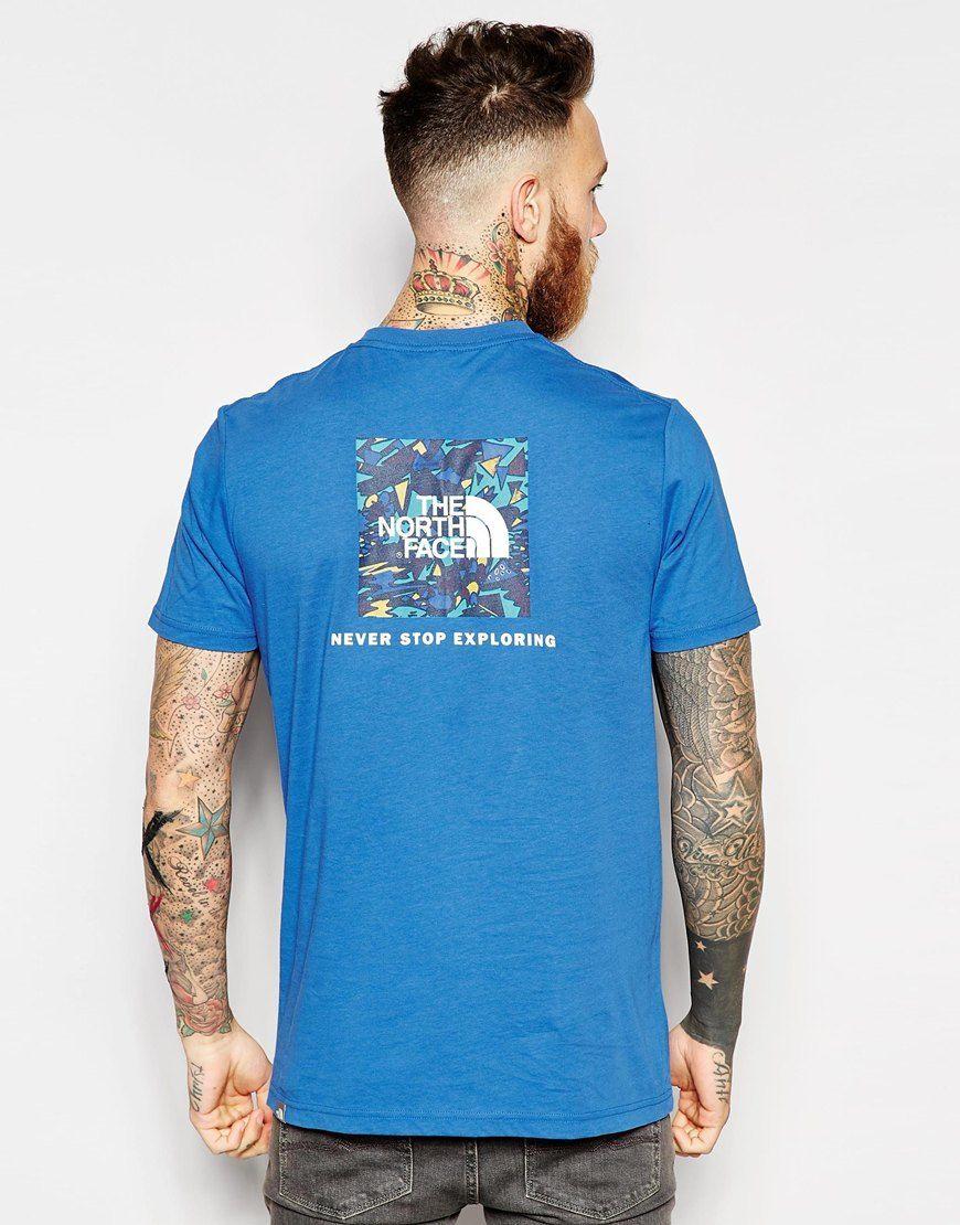 Red Box Blue Box Logo - The North Face T-shirt With Red Box Logo in Blue for Men - Lyst