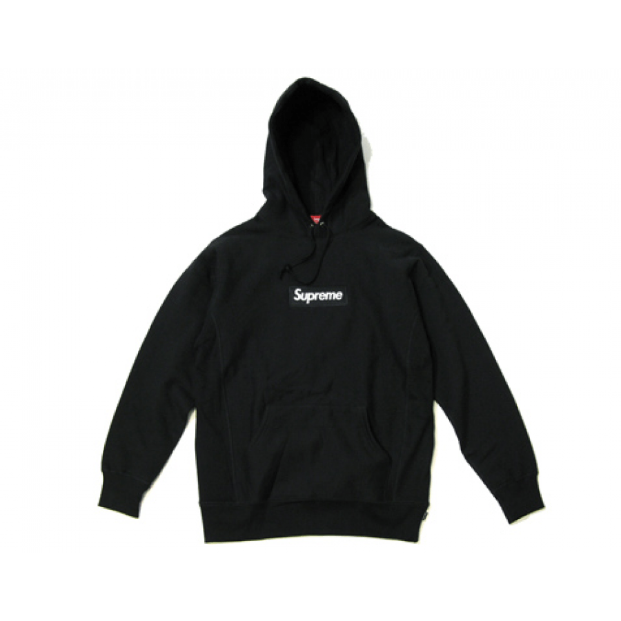 Transperant Black Supreme Logo - Supreme Box Logo Pullover Hoodie (Black)