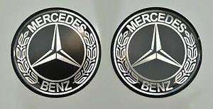 Vintage Mercedes-Benz Logo - 2pcs x MERCEDES BENZ (30mm) Vintage logo. Domed 3D Stickers