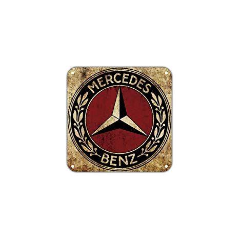 Vintage Mercedes-Benz Logo - Mercedes Benz Logo Vintage Retro Metal Sign Decor Art