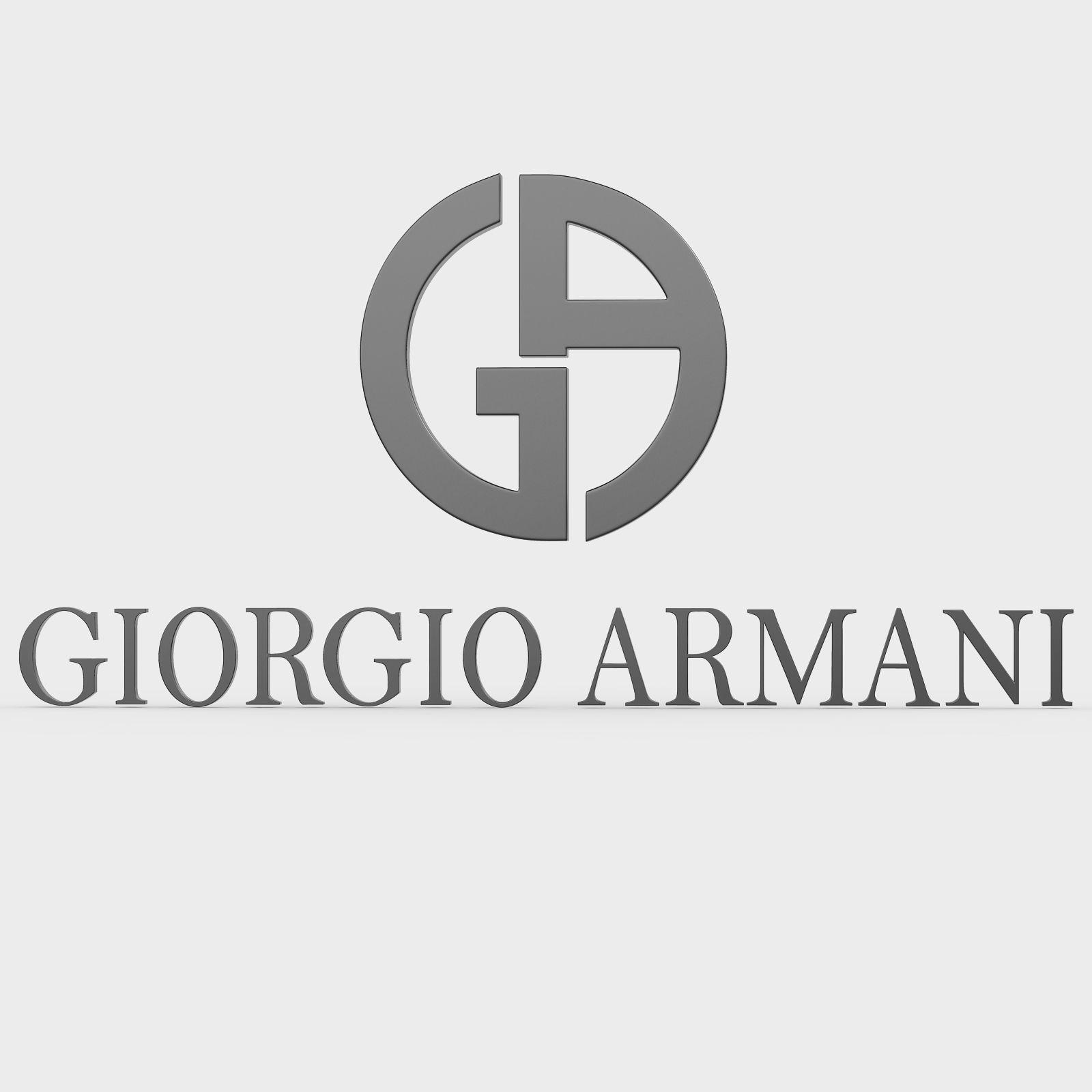 Giorgio Armani Logo - giorgio armani logo 3D model