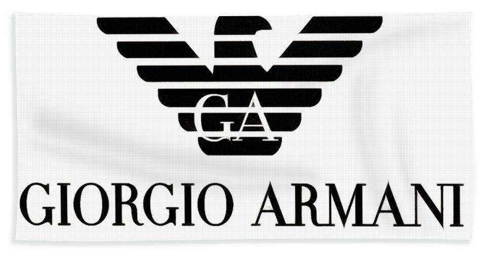 Giorgio Armani Logo - Giorgio Armani Eagle Logo Bath Towel