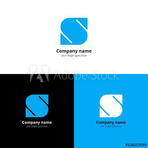 Light Blue Company Logo - Letter S logo icon flat and vector design template. Decoration S ...