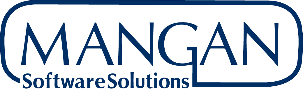 Light Blue Company Logo - Mangan Software Solutions Branding and Logos | mangansoftware.com