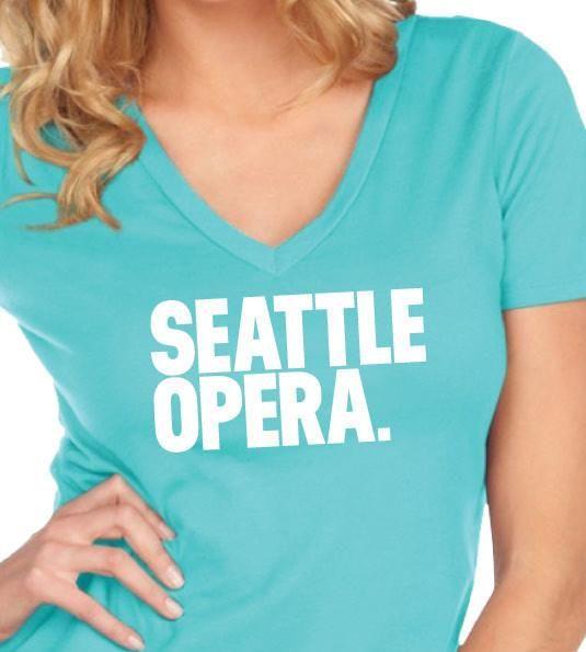 Seattle Opera Logo - Seattle Opera Logo Women's T-Shirt (Blue & Black) – Amusements Gift Shop