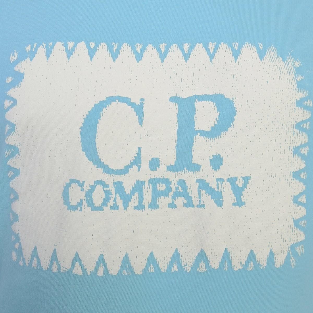 Light Blue Company Logo - C.P. Company Boys Light Blue Logo Top