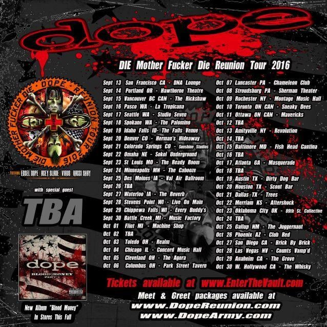 Dope Band Logo - Dope Announces Dates For 'Die Mother F**Ker Die' Reunion Tour ...