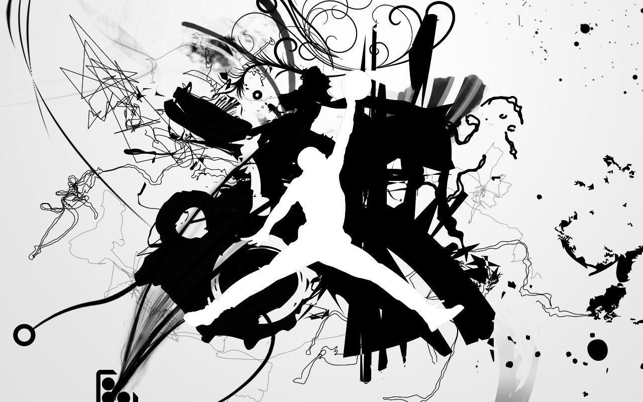 Graffiti Jordan Logo - Michael Jordan Black And White Wallpaper Wide #Gbs | Awesomeness in ...