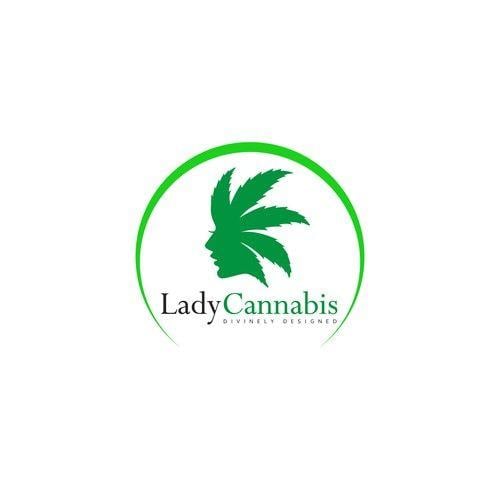 Skin Cream Logo - Lady Cannabis Skin Care Logo Design - Marijuana Skin Cream Logo ...