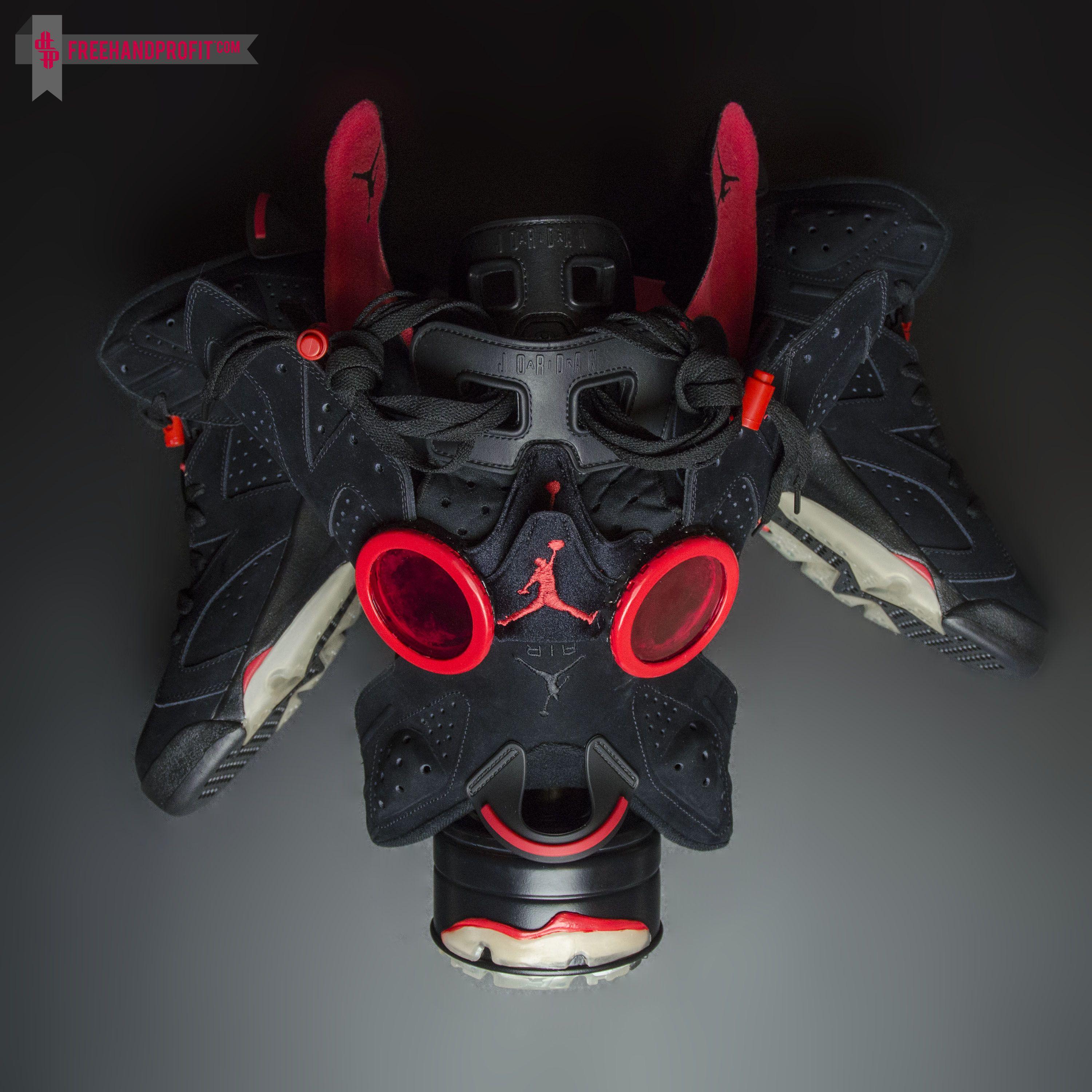 Graffiti Jordan Logo - Air Jordan VI (6) “Black Infrared” Gas Mask