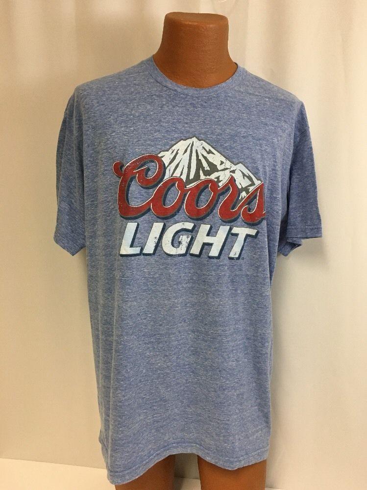 Silver Bullet Coors Light Mountain Logo - Coors Light T-shirt XL Men's Blue Beer Rocky Mountains Logo Silver ...