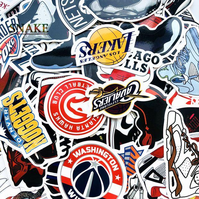 Graffiti Jordan Logo - 90pcs/pack Cool NBA Jordan SNEAKER Stickers For Notebook Laptop ...