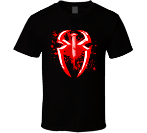 WWE Roman Reigns Logo - Roman Reigns Logo WWE Fan Blood Splatter Men's T Shirt Black