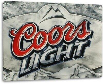 Silver Bullet Coors Light Mountain Logo - COORS LIGHT LOGO Silver Bullet Retro Wall Decor Bar Man Cave Metal ...