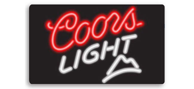 Silver Bullet Coors Light Mountain Logo - Coors Light Mountain Neon Sign