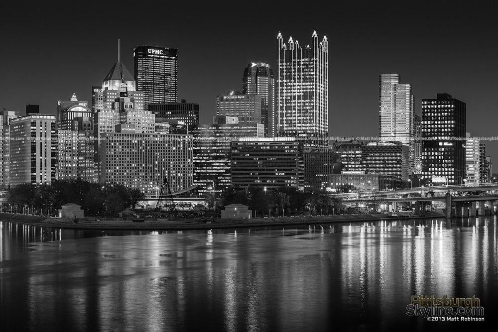 Black and White Pittsburgh Logo - Pittsburgh Cityscapes in Black and White.com