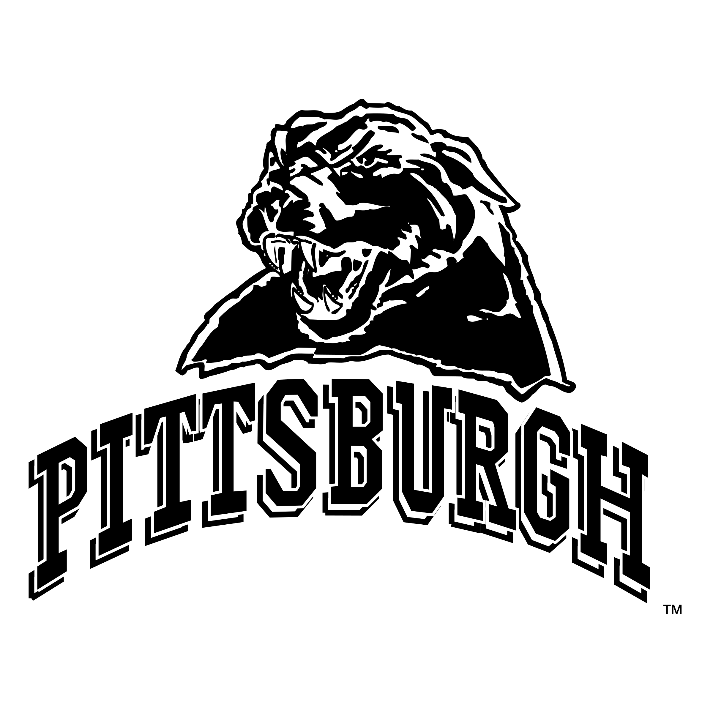 Black and White Pittsburgh Logo - Pittsburgh Panthers Logo PNG Transparent & SVG Vector - Freebie Supply