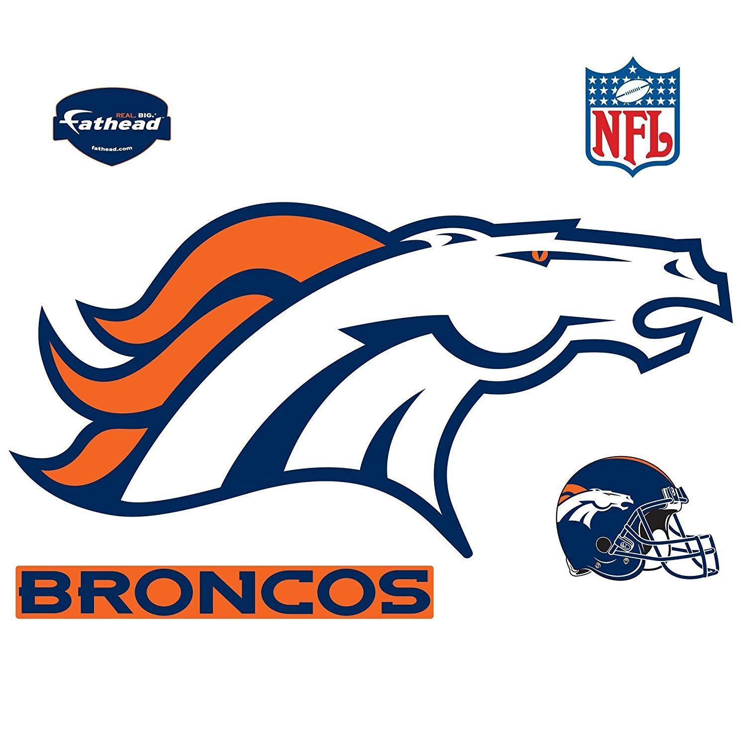 NFL Broncos Logo - Amazon.com : Fathead NFL Denver Broncos Denver Broncos: Logo - Giant ...