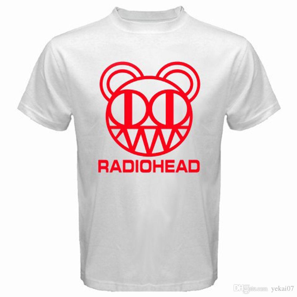 Fashion Red Logo - New Radiohead Rock Band Red Logo Men'S White T Shirt Size S 3XL ...