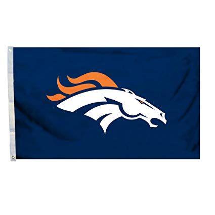 NFL Broncos Logo - Amazon.com : NFL Denver Broncos Logo Flag with Grommets, 3 x 5-Foot ...